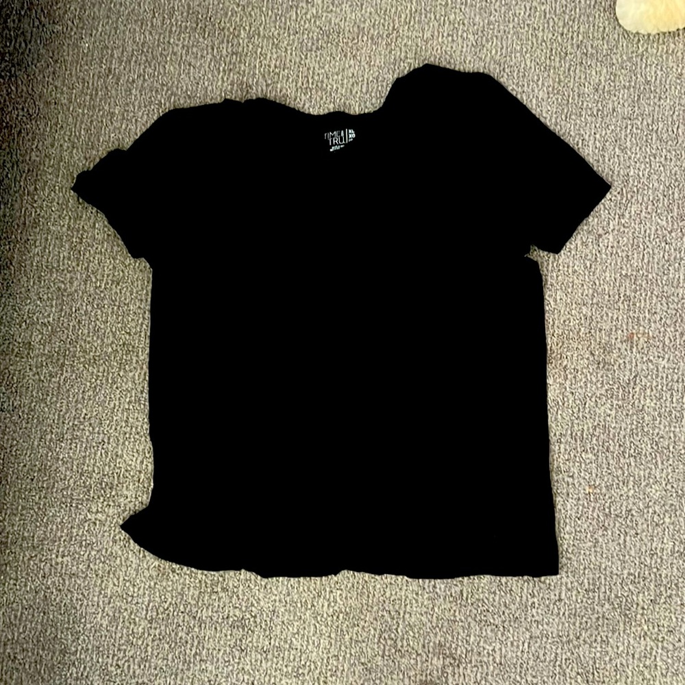 time and true black tshirt
